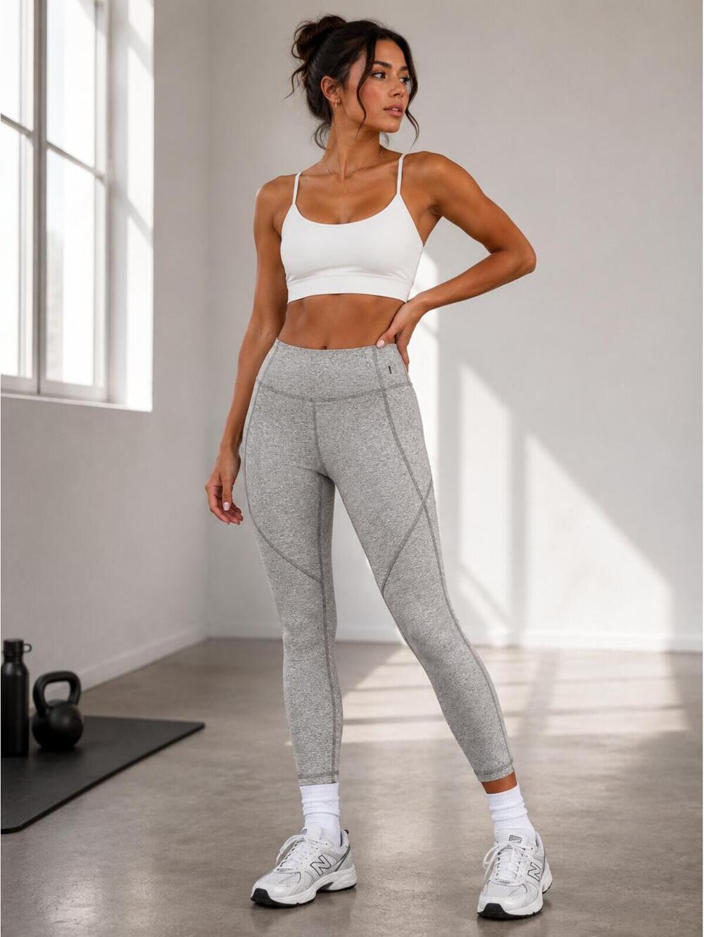 RBX Gray Space Dye Cropped Leggings‎ Womens Large Athletic Yoga Pants